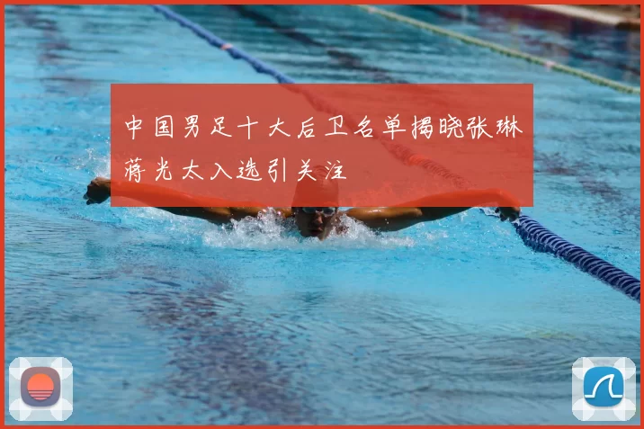 中国男足十大后卫名单揭晓张琳芃蒋光太入选引关注